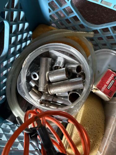 Black & Decker Power Tool, Slime Tire Inflator, Sockets & Hardware Mixed Tool Lot (20+ pcs) - 3