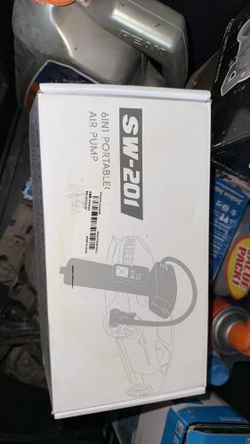 Black & Decker Circular Saw, Speco PA Horn, Lighting, Nail Gun, Air Pump, Mixed Garage Lot - 4