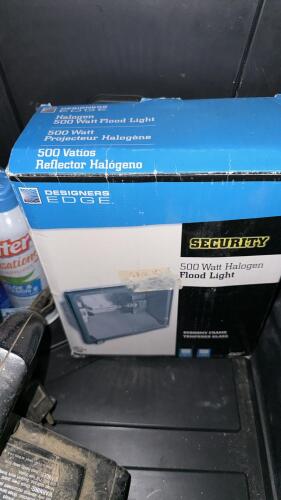 Black & Decker Circular Saw, Speco PA Horn, Lighting, Nail Gun, Air Pump, Mixed Garage Lot - 5