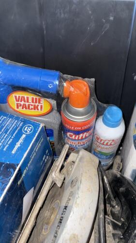 Black & Decker Circular Saw, Speco PA Horn, Lighting, Nail Gun, Air Pump, Mixed Garage Lot - 6