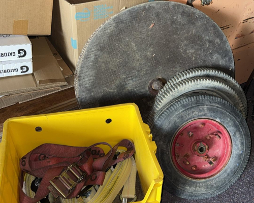 Industrial Cart Wheels, Grinding Discs, Ratchet Straps