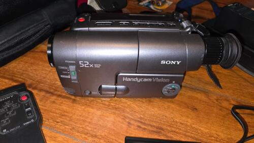 Sony Handycam Vision Video8 Camcorder, 52x Digital Zoom, 20x Optical, Bag, Remote, Wide Lens