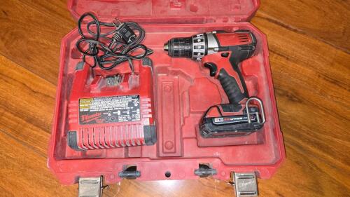 Milwaukee M18 Cordless Drill/Driver Kit with 2.0Ah Battery, Charger, and Case