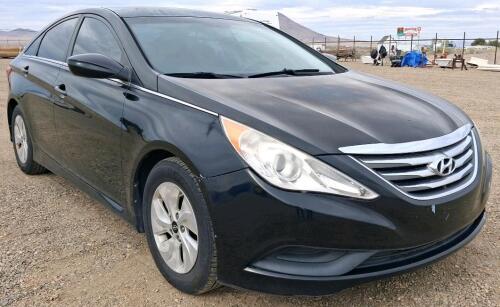 2014 Hyundai Sonata GLS Sedan, 143,851 Miles, Black Exterior, Gray Cloth Interior