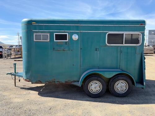 2-Horse Straight Load Steel Bumper Pull Trailer, Tandem Axle - 25