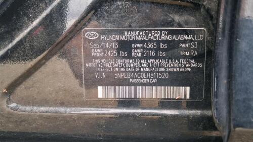 2014 Hyundai Sonata GLS Sedan, 143,851 Miles, Black Exterior, Gray Cloth Interior - 21