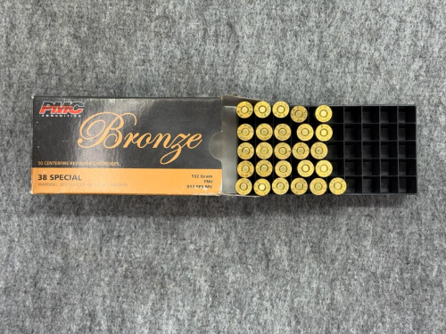 PMC Bronze .38 Special 132gr FMJ Ammo, 75 Rounds, Brass Case - 5